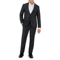 Men's charcoal black textured suit made of 100% wool - Shop stylish high-quality mens tuxedo suit by Ike Behar