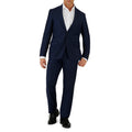 Men's navy graph check suit made of 100% wool - Shop stylish high-quality mens tuxedo suit by Ike Behar