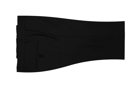 Black Classic Flat Front Dress Pant