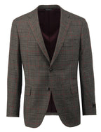 Men's olive glen plaid sport coat jacket made of wool silk blend - Shop stylish high-quality mens sport coats by Ike Behar