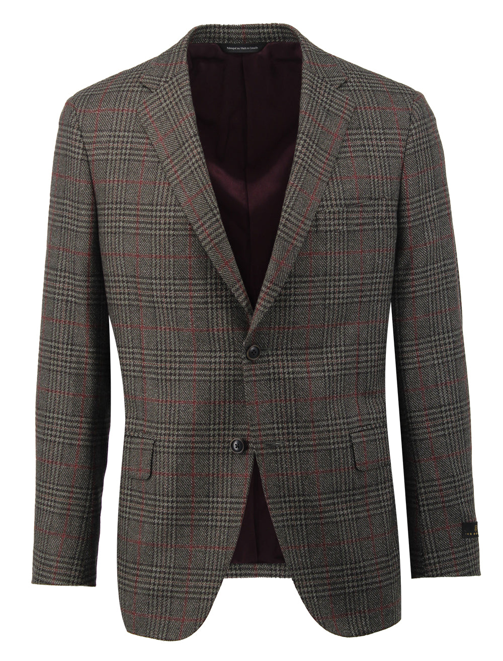 Men's olive glen plaid sport coat jacket made of wool silk blend - Shop stylish high-quality mens sport coats by Ike Behar