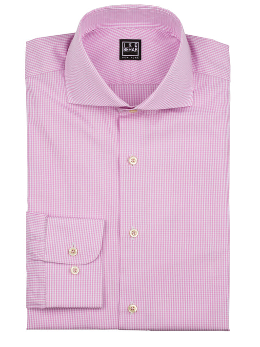 Pink Gingham Dress Shirt