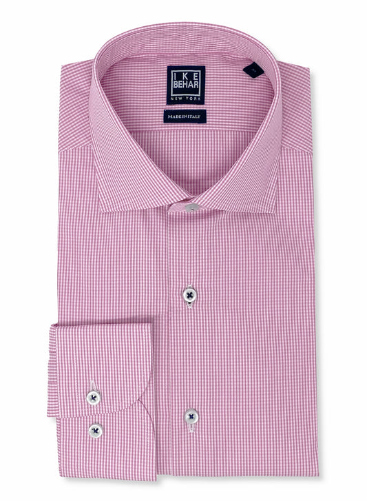 Pink Gingham Sport Shirt