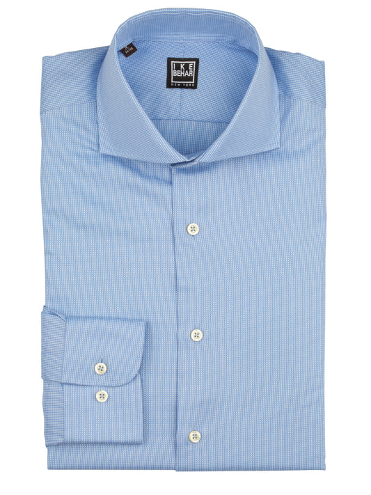 Light Blue Panama Texture Weave Dress Shirt