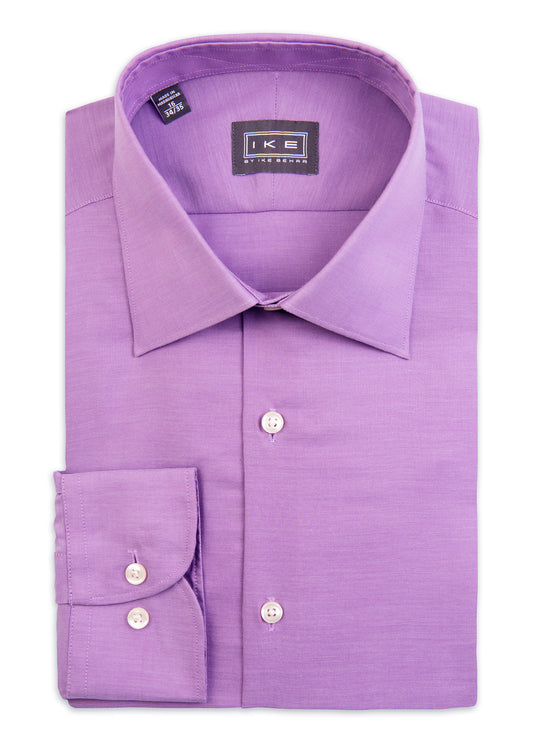 Lavender Textured Ike by Ike Behar Dress Shirt