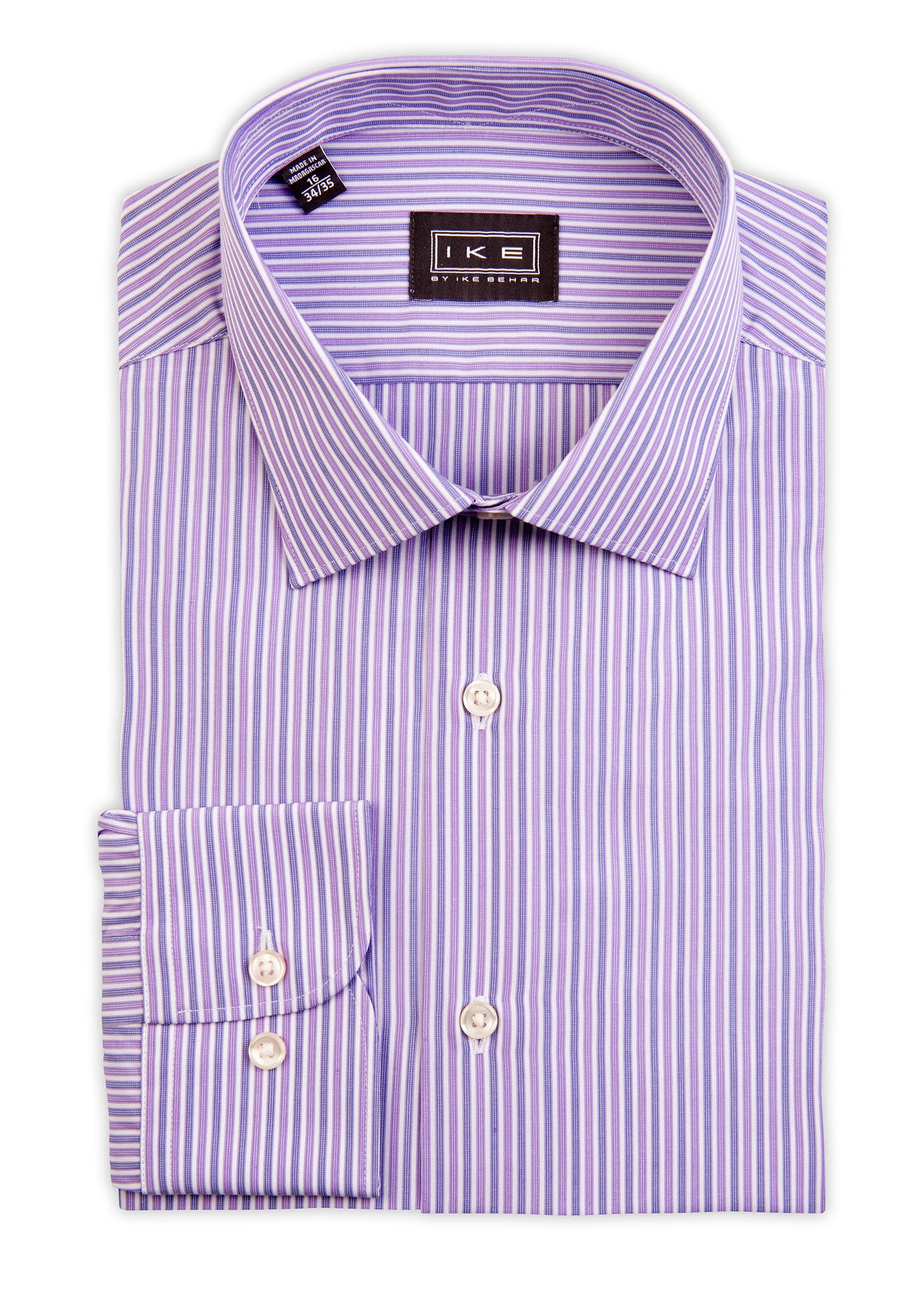 Lavender Multi-Stripe Ike by Ike Behar Dress Shirt
