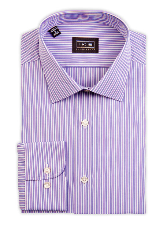 Lavender Multi-Stripe Ike by Ike Behar Dress Shirt