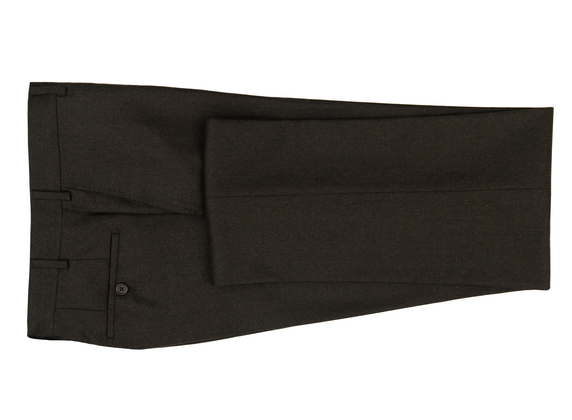 Chocolate 100% Wool Flannel Men's Dress Pants – Ike Behar