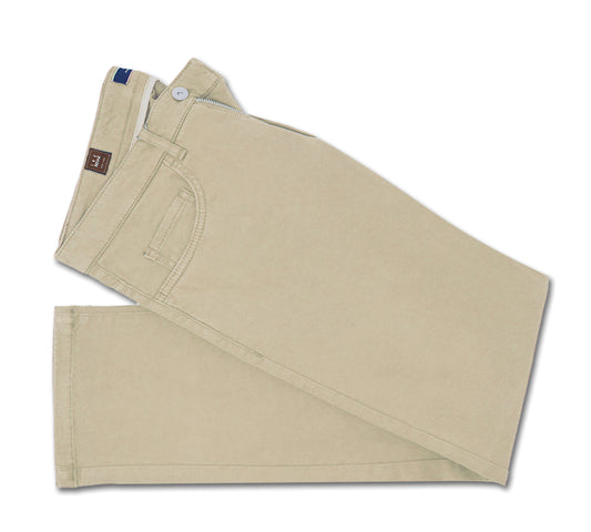 Khaki Techno-Stretch Sateen 5 Pocket Pants