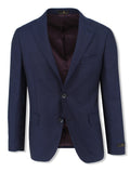Men's basic navy blue tailored sport coat. Shop stylish high-quality mens sport coats by Ike Behar.