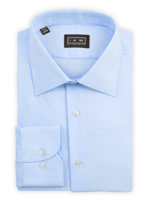 Men's blue royal oxford dress shirt made of 100% cotton. Shop stylish high-quality mens sport shirts by Ike Behar.