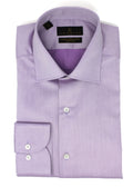 Men's lavender dress shirt twill stretch cotton with diamond-quilted collar - Shop stylish high-quality mens shirts by Ike Behar