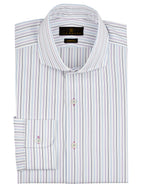 Men's multi-stripe dress shirt. Shop stylish high-quality mens dress shirts by Ike Behar.