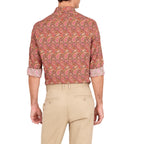 Men's Paisley Print long sleeve sport shirt 100% cotton with franco collar. Shop stylish high-quality mens sport shirts by Ike Behar.