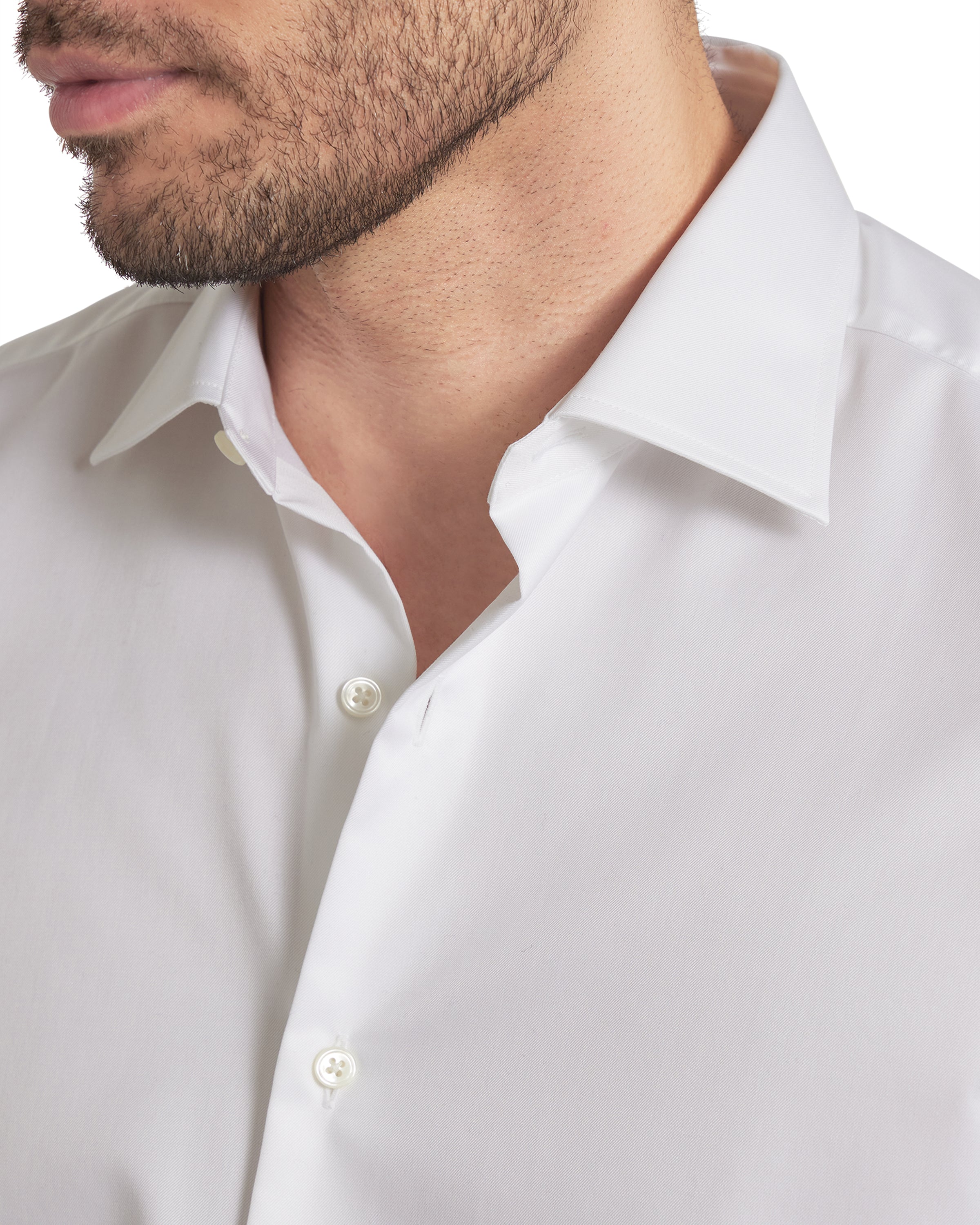 Men's White Dress Shirt Twill Stretch Cotton Ike Behar Men's White Dress Shirt Twill Stretch Cotton Ike Behar