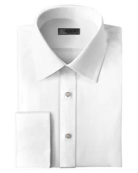 Men's Twill White Tuxedo Shirt – Ike Behar