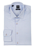 Men's white with blue pink check dress shirt - Shop stylish high-quality mens shirts by Ike Behar