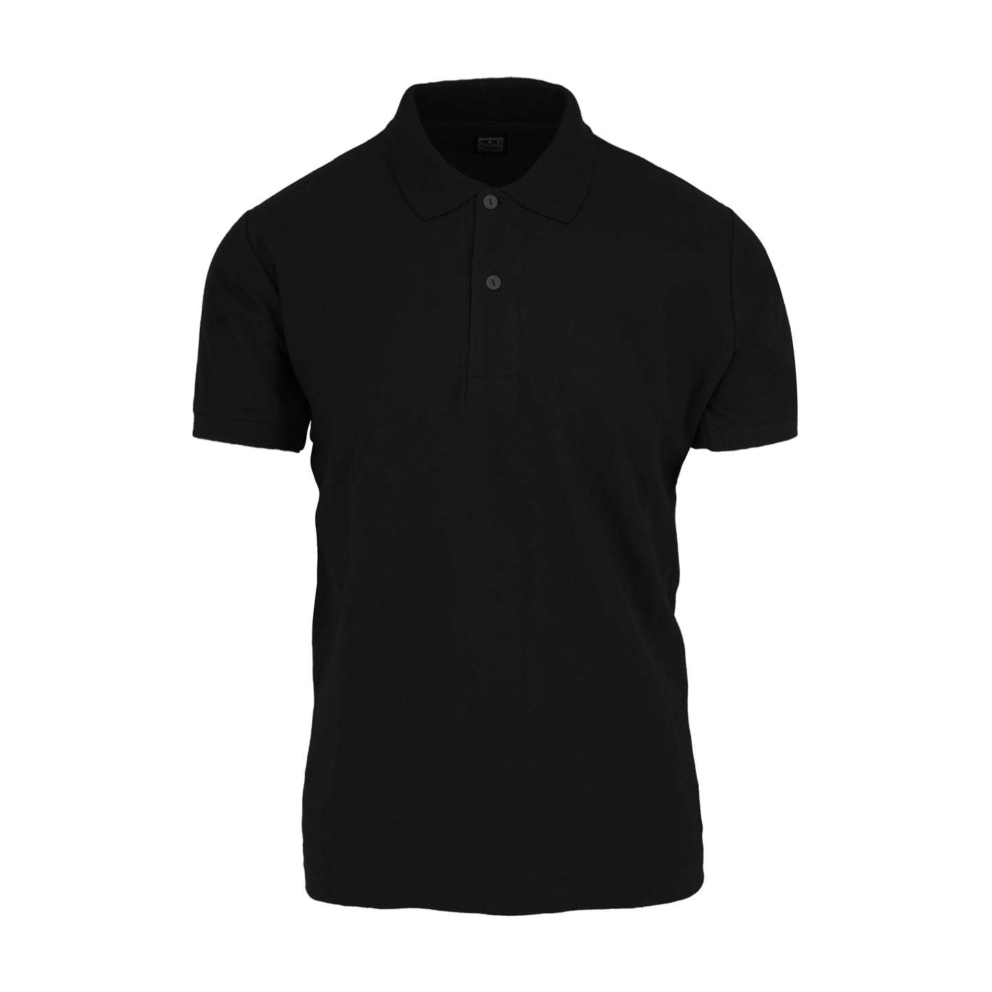 Black Short Sleeve Pique Polo