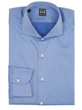 Spread Collar Blue Dress Shirt Italian Twill 100% cotton with cutaway spread collar - Shop stylish, high-quality men's button shirts by Ike Behar