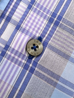 Navy & Purple Plaid Button-Down Sport Shirt