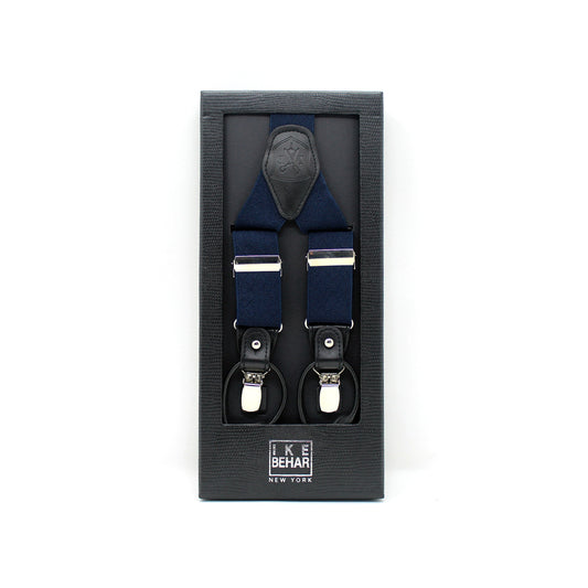 Navy Woven Suspenders
