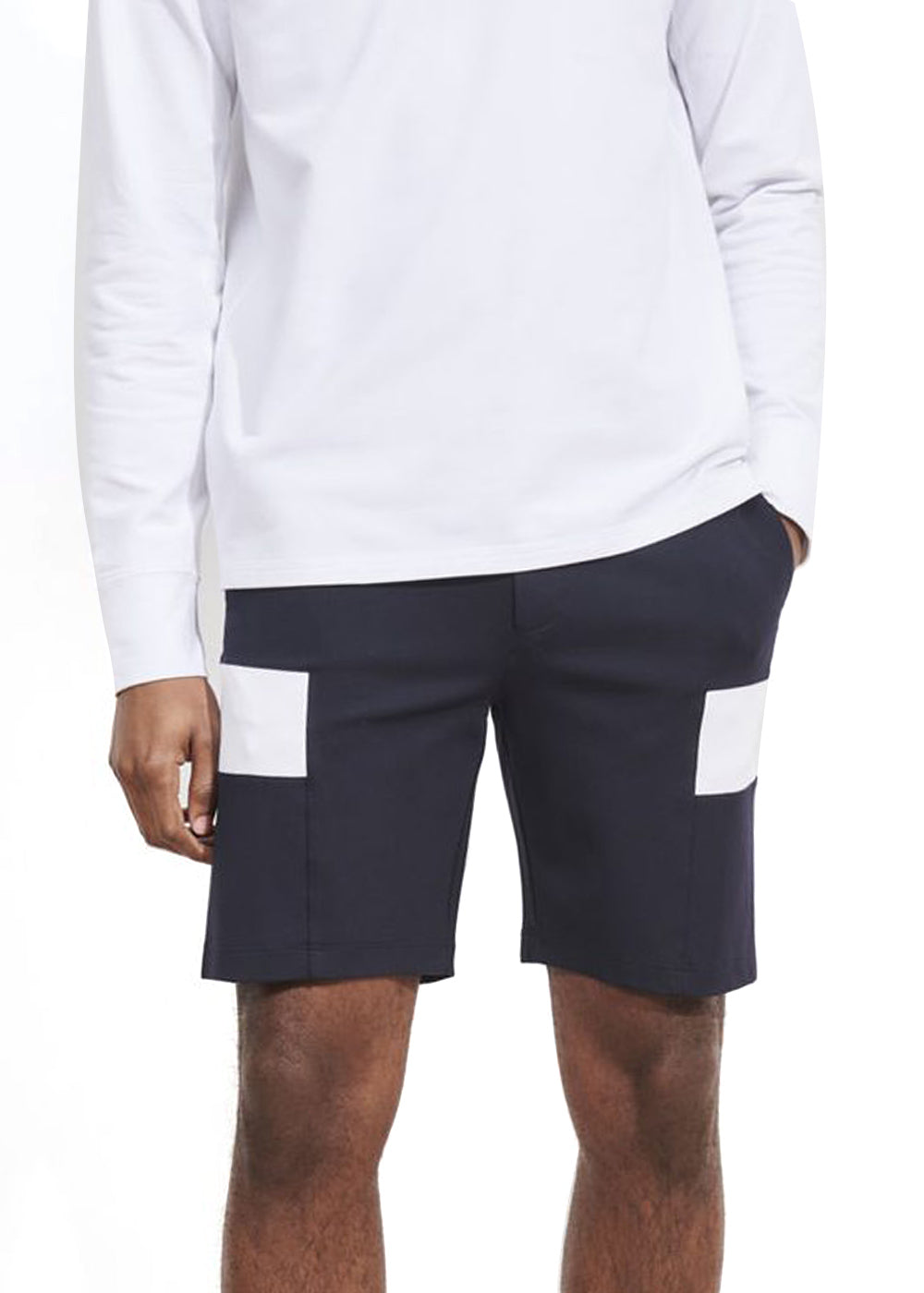 Dark Navy and White Terry Short