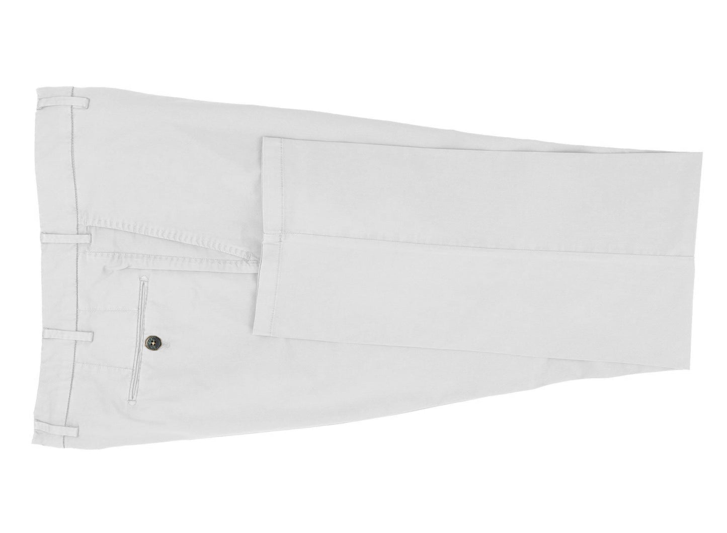 White Stretch Cotton Pants